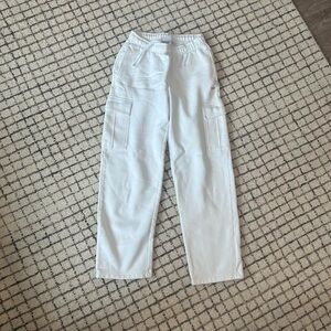 TNA Cozy Fleece Sweatpants in White